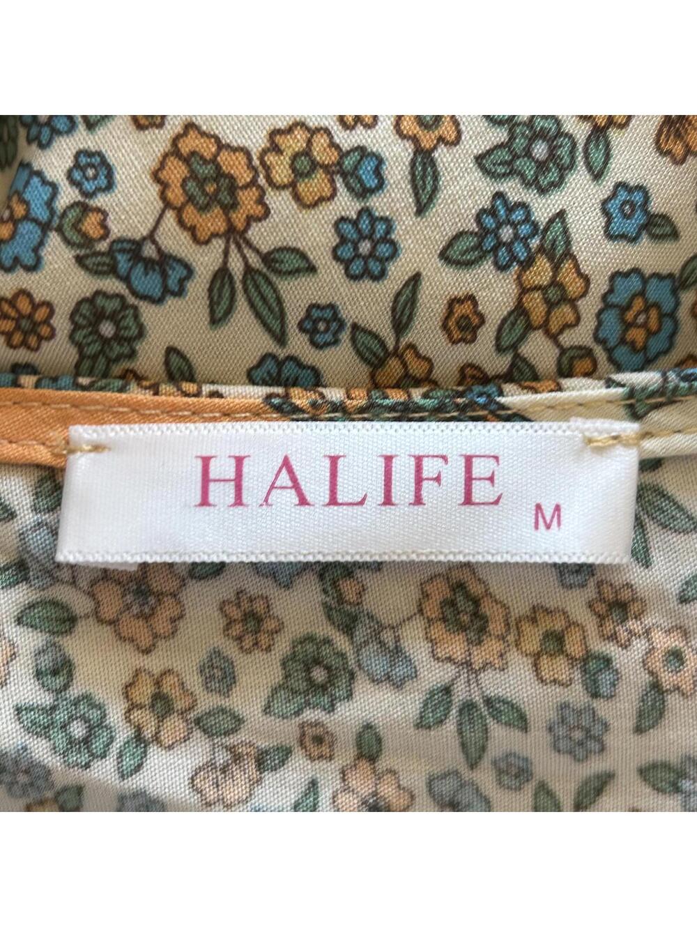 Halife Boho Floral Shift Dress Tunic Multicolor Tassel Size Medium Knee Length - Picture 5 of 6